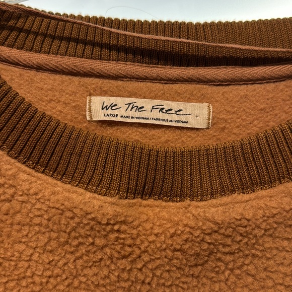 Free People oversized sweatshirt deep camel color size L - Picture 5 of 7